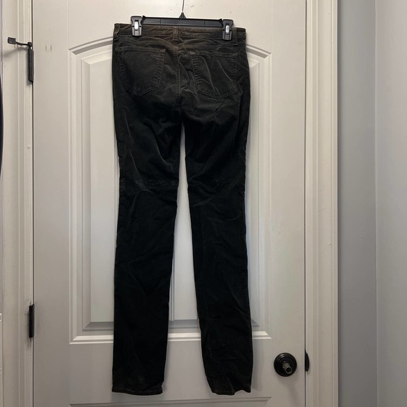 J Brand Women's Pencil Leg Conifer Mid‎ Rise Soft Corduroy Pants Size 30 Green - Picture 3 of 5